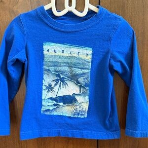 Hurley Kids Ocean Blue Graphic Long Sleeve Tee